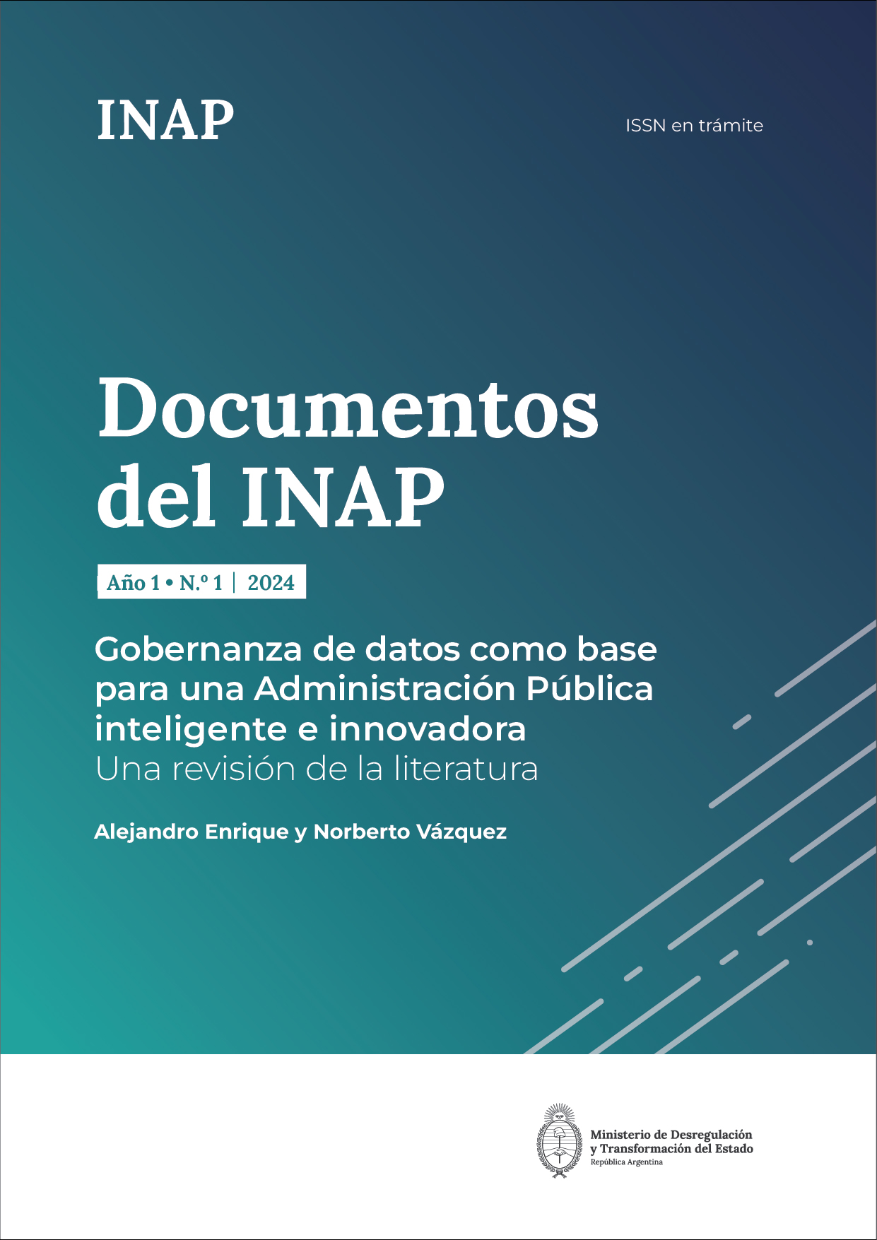 Imagen de la tapa de Documentos del INAP, año 1, número 1