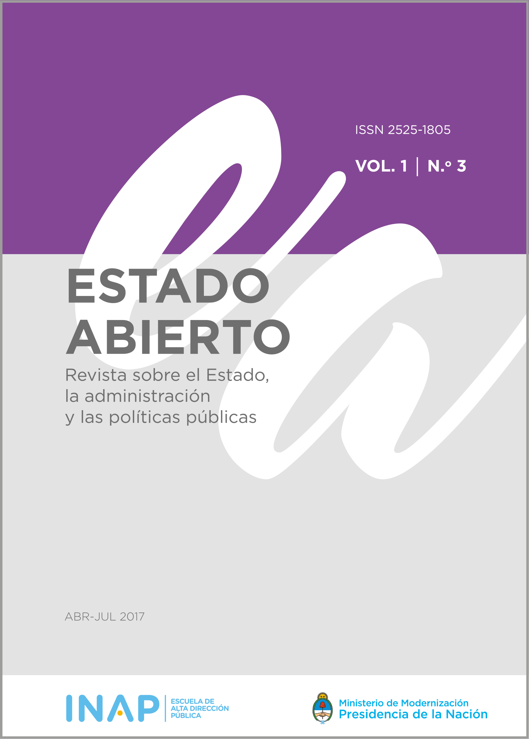 Imagen de la tapa color violeta de Estado Abierto