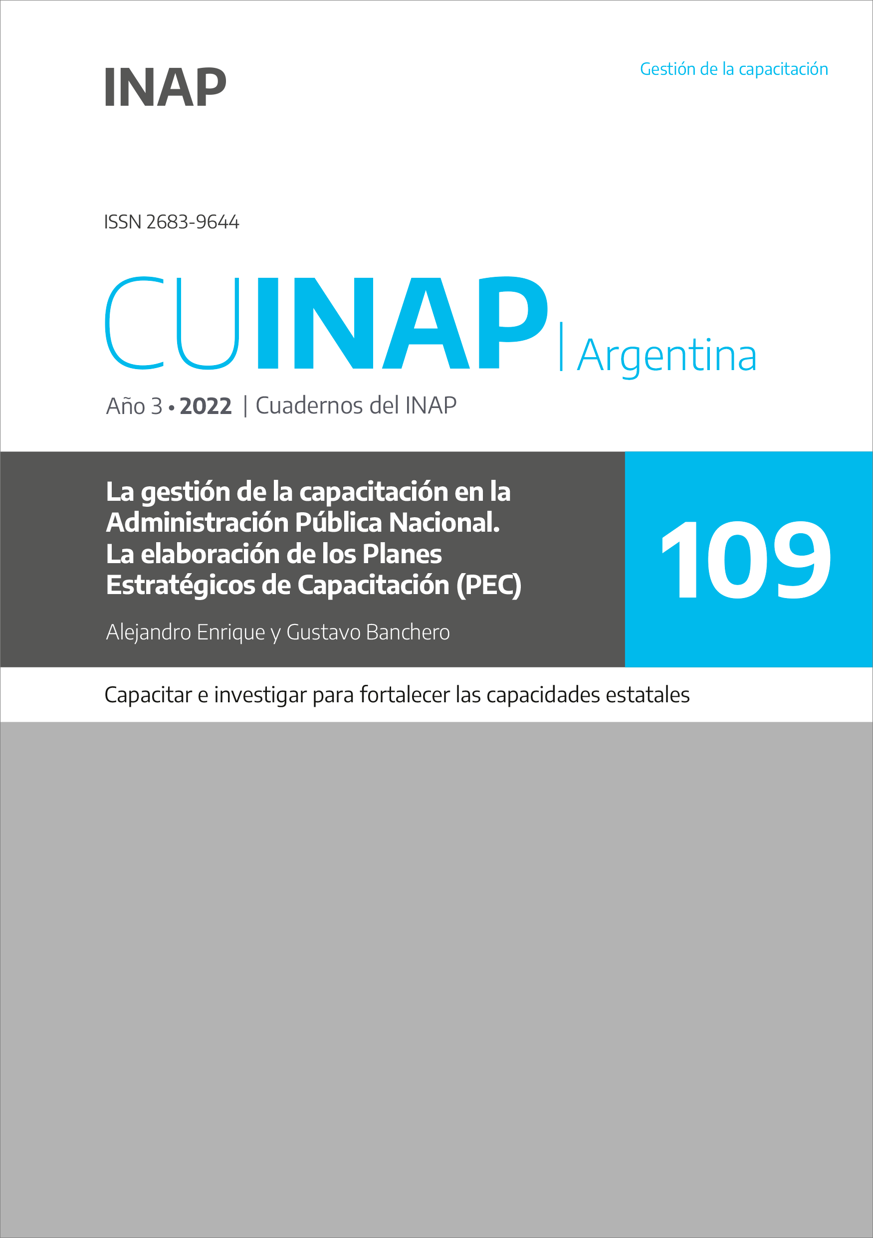 Imagen de tapa de CUINAP número 109