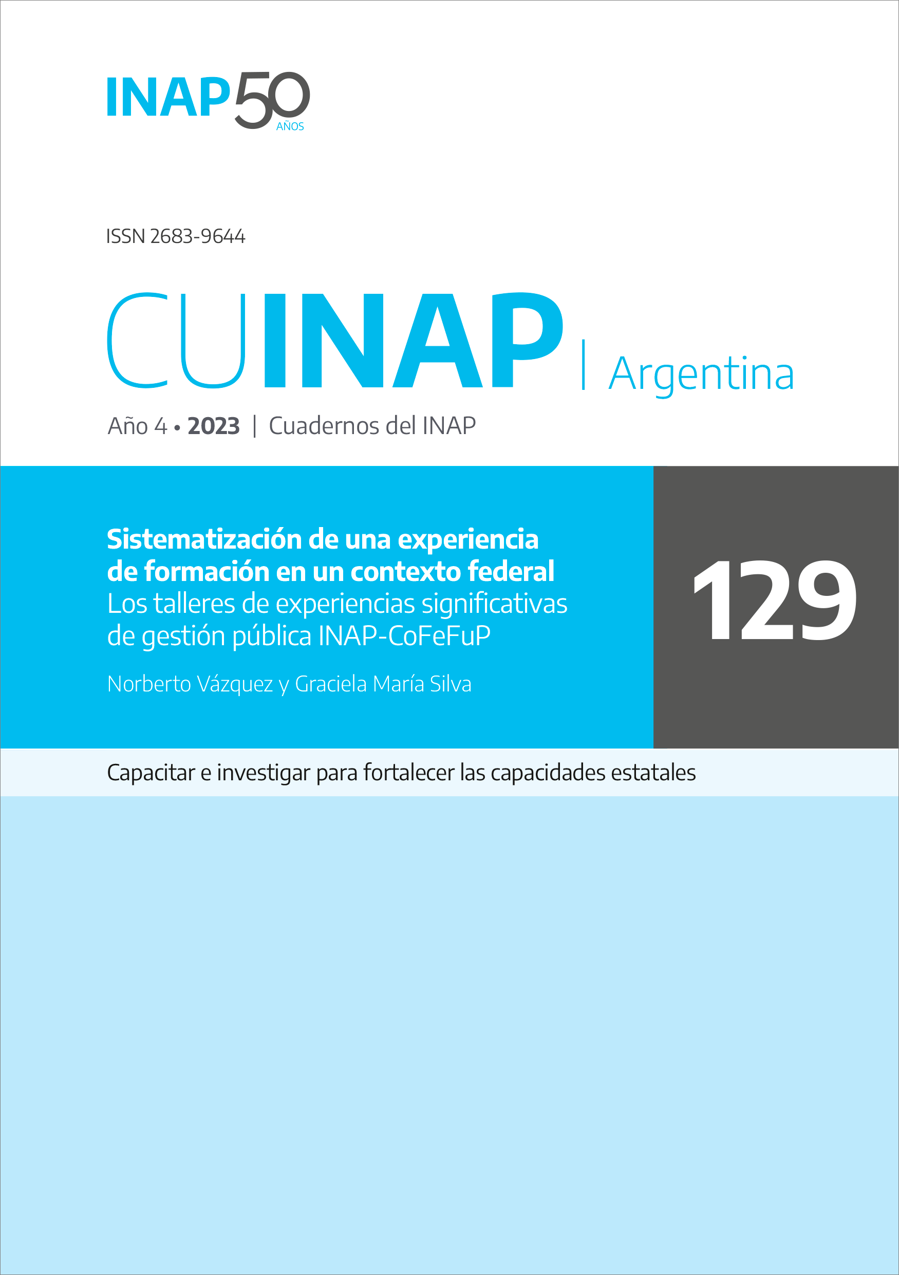 Tapa de CUINAP número 129